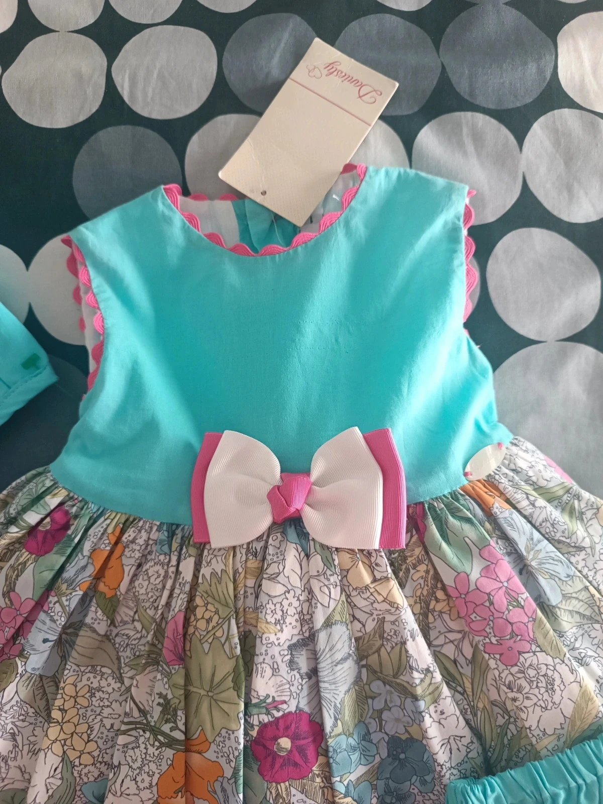 Conjunto Daniesty 12 meses - Azul Turquesa & Floral Encantado 💕 – photo 3